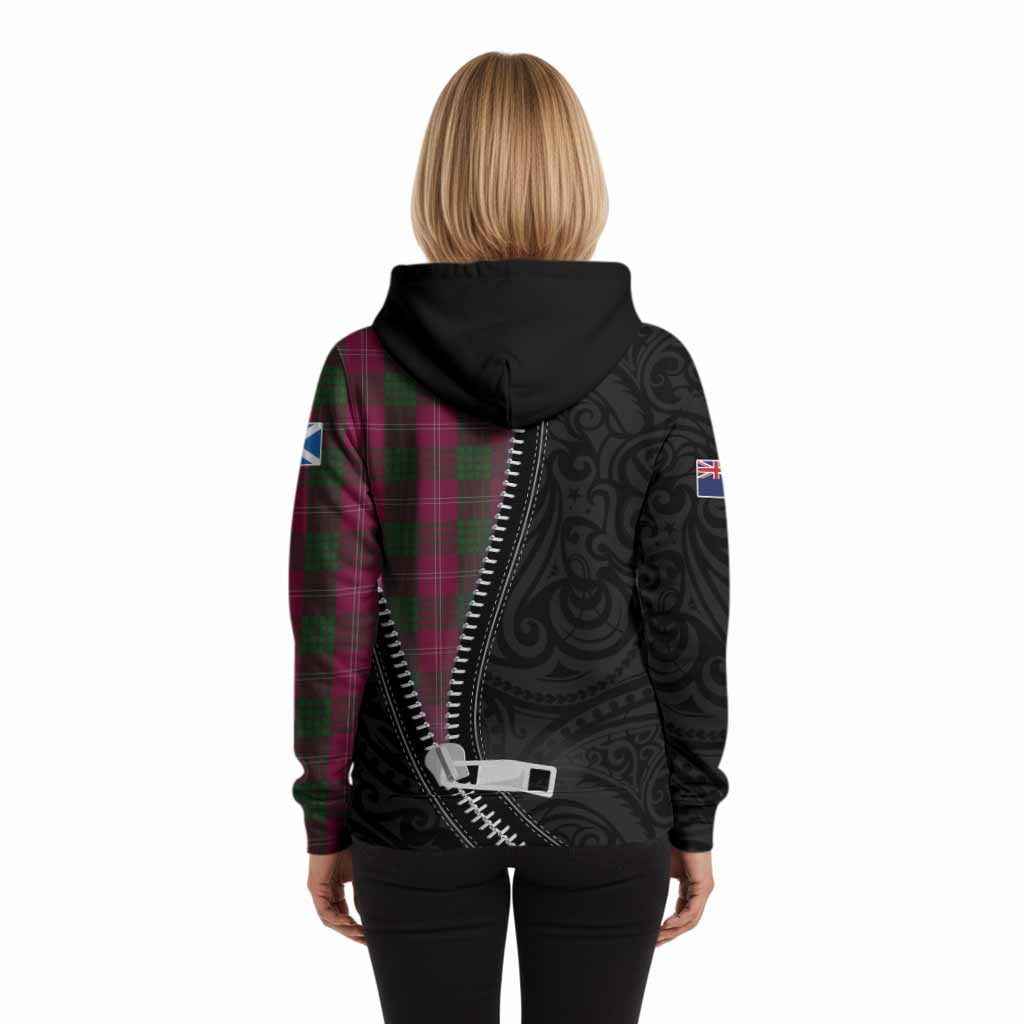 Crawford Tartan Hoodie New Zealand Pattern Unique Zipper Stylized