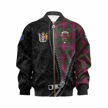 Crawford Tartan Kid Bomber Jacket New Zealand Pattern Unique Zipper Stylized