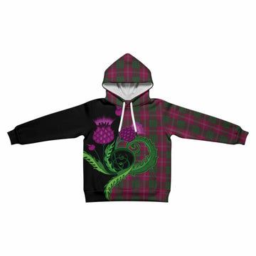 Crawford Tartan Kid Hoodie Traditional Scottish Thistle