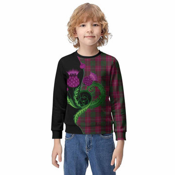 Crawford Tartan Kid Knitted Sweatshirt Traditional Scottish Thistle