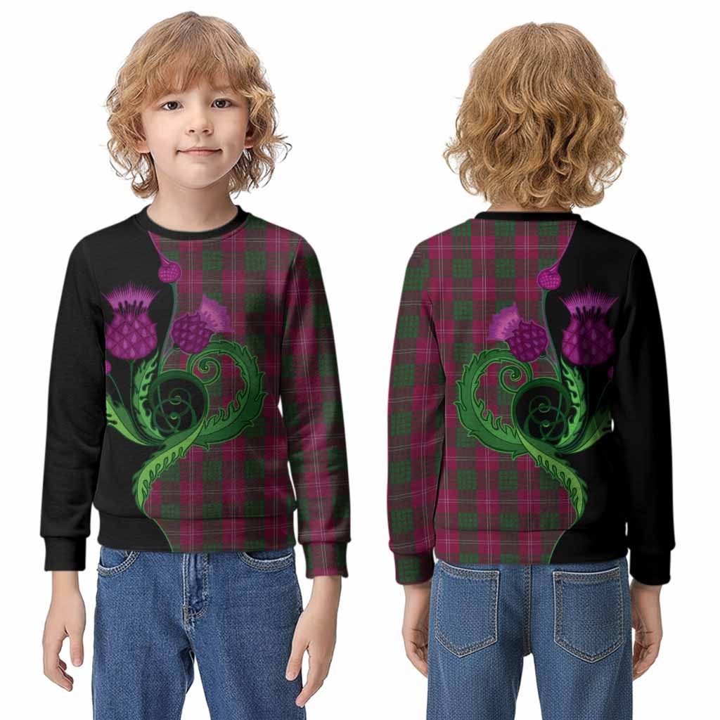 Crawford Tartan Kid Knitted Sweatshirt Traditional Scottish Thistle