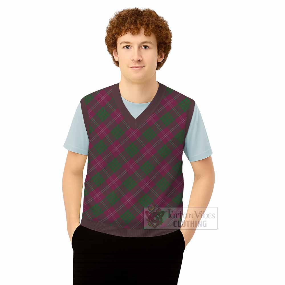 Crawford Tartan  Knitted V-Neck Vest Cross Style