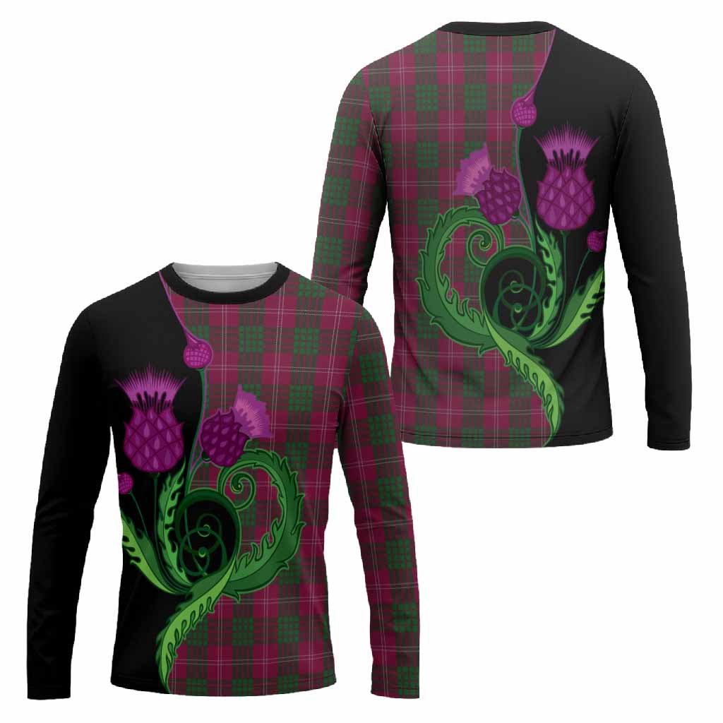 Crawford Tartan Long Sleeve T-Shirt Traditional Scottish Thistle