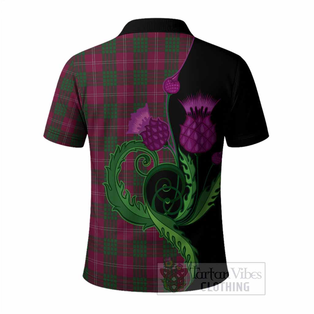 Crawford Tartan Polo Shirt Traditional Scottish Thistle