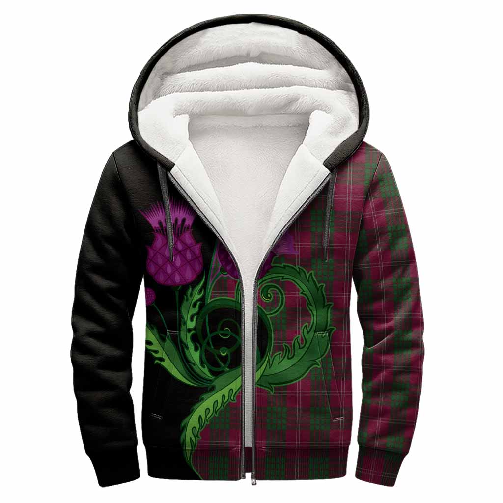 Crawford Tartan Sherpa Hoodie Traditional Scottish Thistle