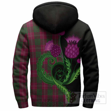 Crawford Tartan Sherpa Hoodie Traditional Scottish Thistle
