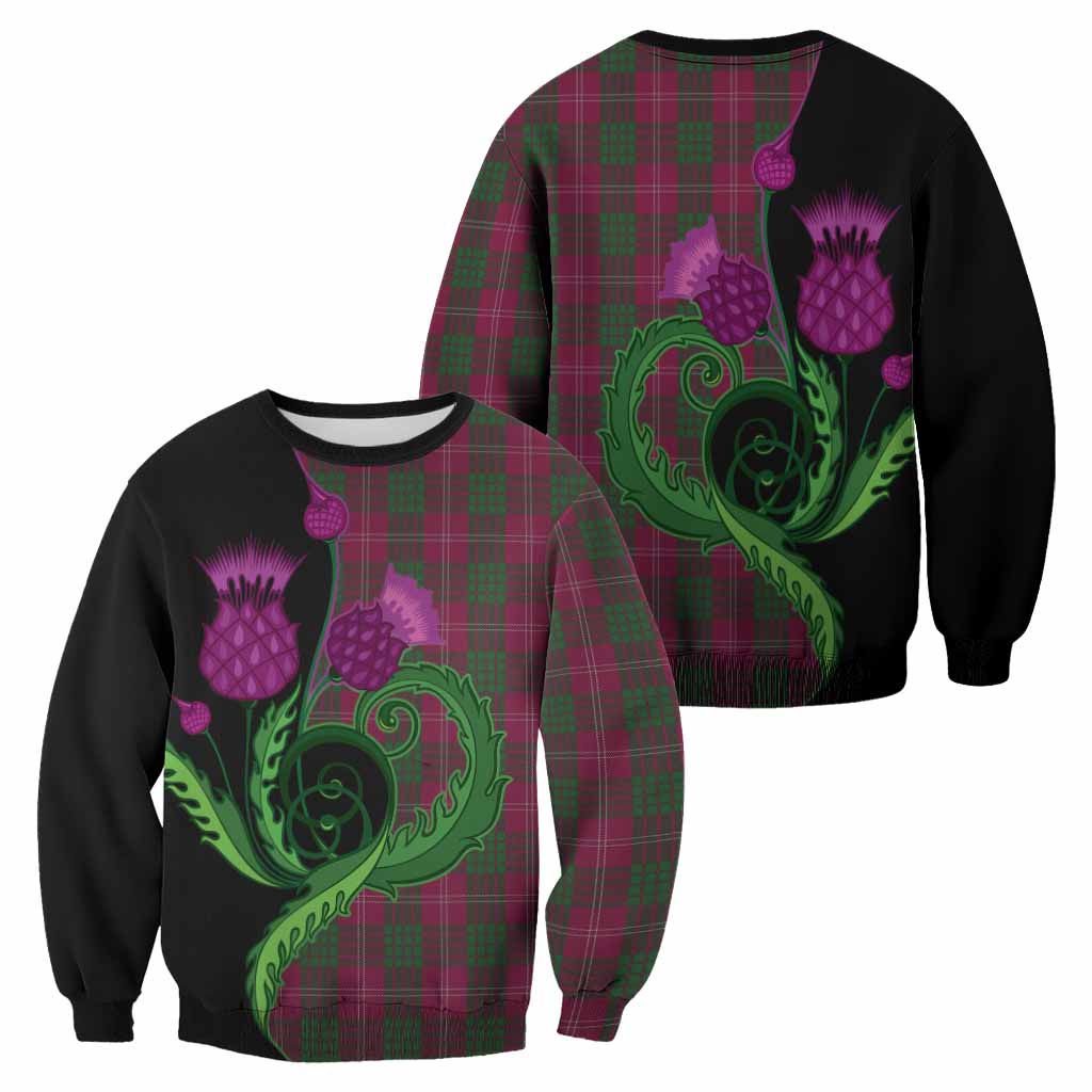 Crawford Tartan Sweatshirt Traditional Scottish Thistle