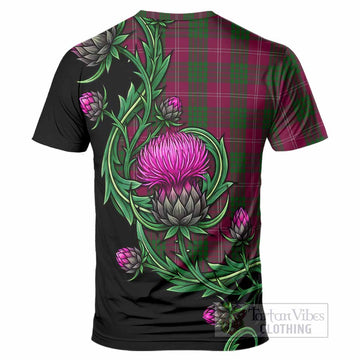 Crawford Tartan T-Shirt Resilient Scottish Thistle