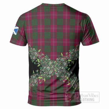 Crawford Tartan T-Shirt Thistle Scottish Spirit
