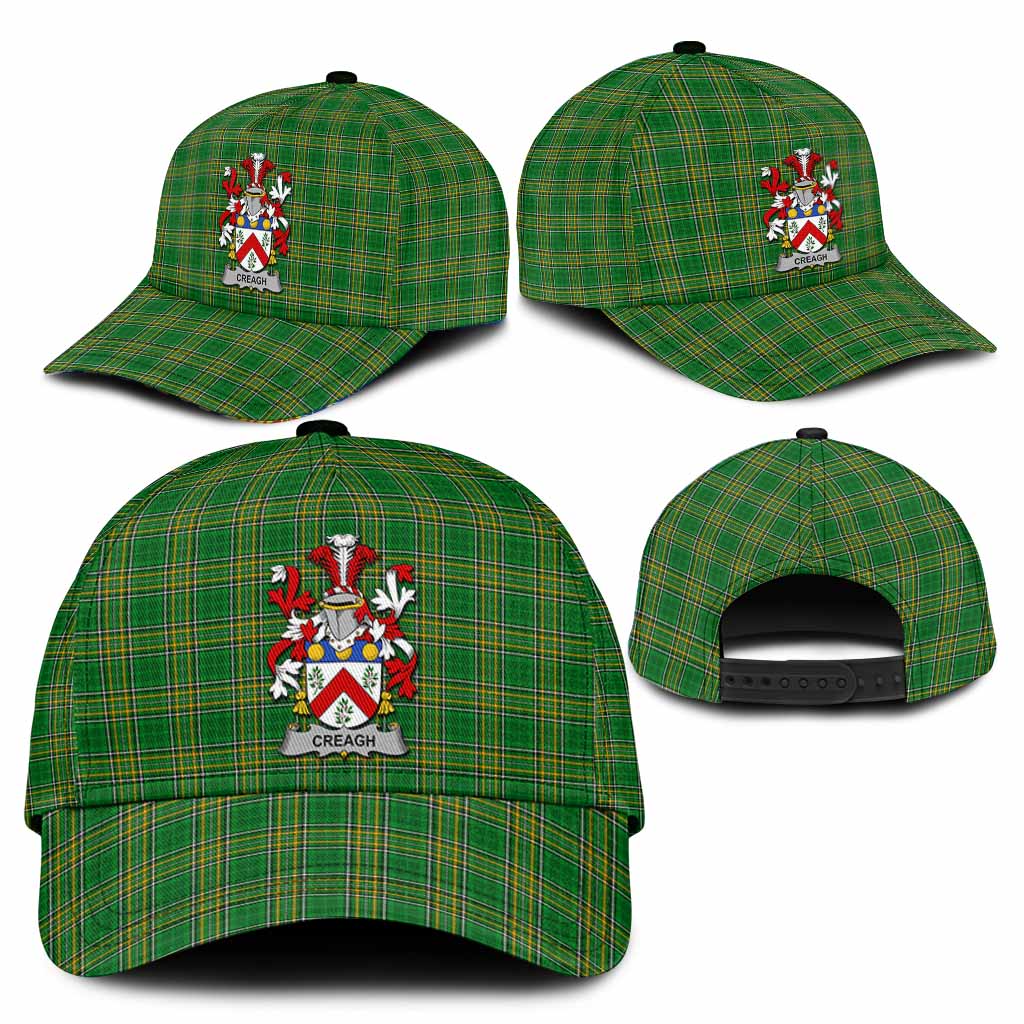 Creagh Irish Clan Tartan Classic Cap with Coat of Arms