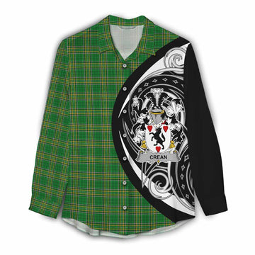 Tartan Vibes Clothing Crean Irish Clan Women's Casual Shirt Celtic Circle Style
