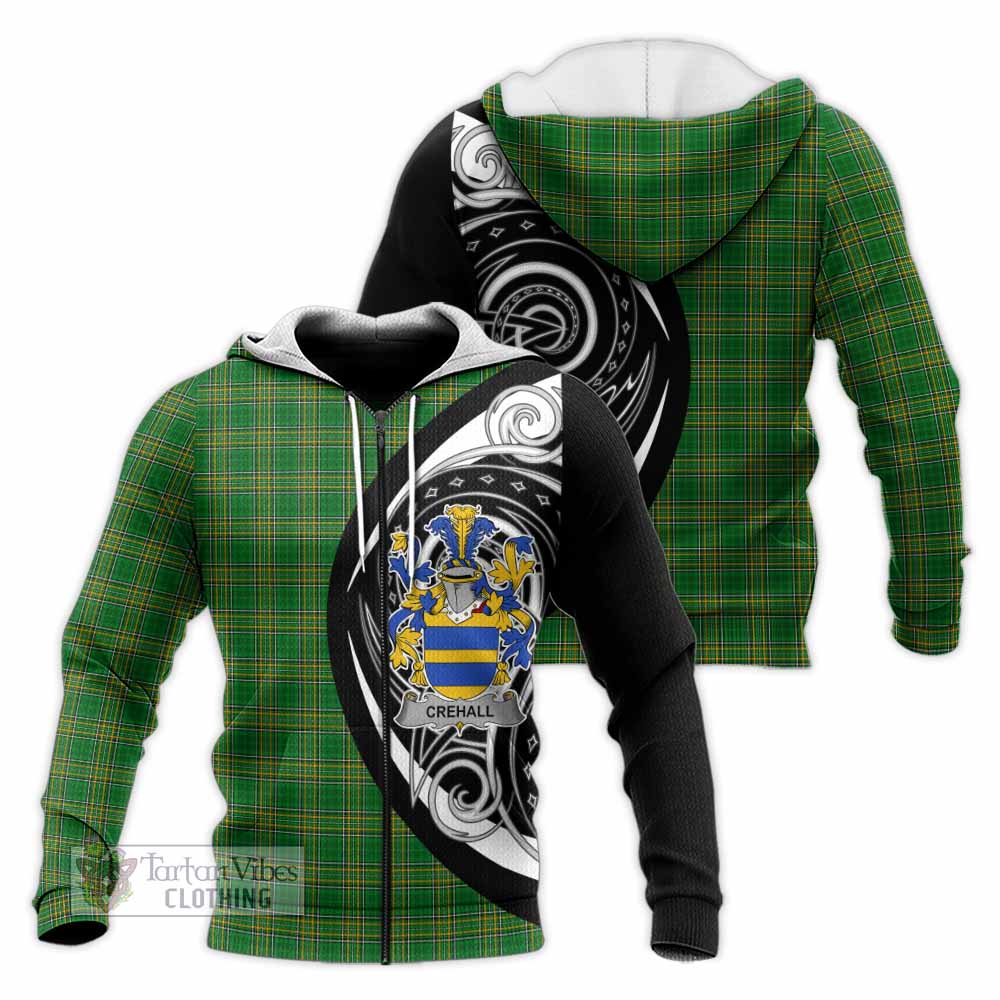 Tartan Vibes Clothing Crehall Irish Clan Knitted Hoodie Celtic Circle Style