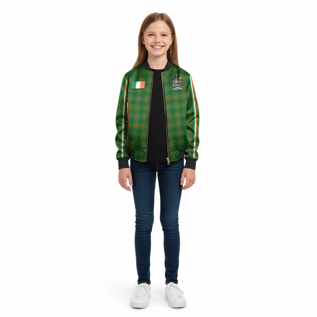 Crehall Irish Clan Coat of Arm Tartan Kid Bomber Jacket Flag Style