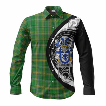 Creighton Irish Clan Long Sleeve Button Shirt Celtic Circle Style Men's Shirt S - Tartan Vibes Clothing