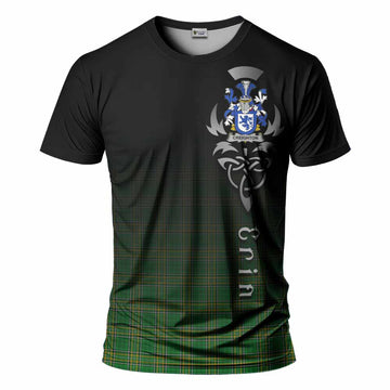 Tartan Vibes Clothing Creighton Irish Clan T-Shirt with Coat of Arms Erin Go Bragh Celtic Inspired