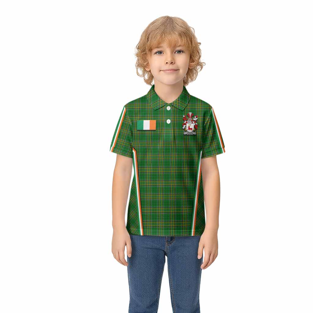 Cremin Irish Clan Coat of Arm Tartan Kid Polo Shirt Flag Style
