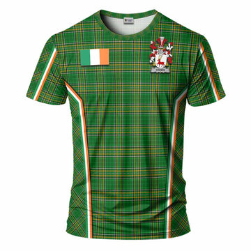 Cremin Irish Clan Coat of Arm Tartan T-Shirt Flag Style