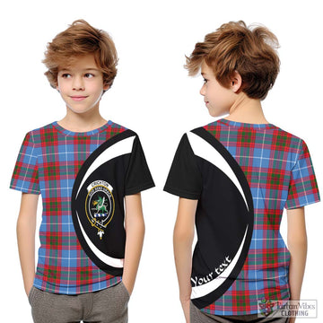 Crichton (Crighton) Tartan Kid T-Shirt with Family Crest Circle Style Youth XL Size14 - Tartan Vibes Clothing