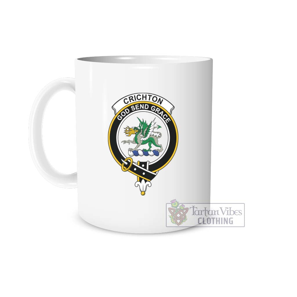 Crichton (Crighton) Family Crest Ceramic Mug White - 2D-tartanvibesclothing