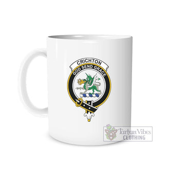 Crichton (Crighton) Family Crest Ceramic Mug White - 2D-tartanvibesclothing