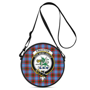 Crichton (Crighton) Tartan Round Satchel Bags with Family Crest One Size 9*9*2.7 inch - Tartan Vibes Clothing