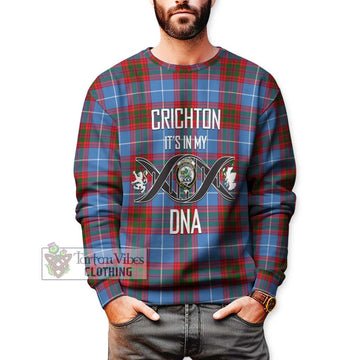 Crichton (Crighton) Tartan Sweatshirt with Family Crest DNA In Me Style Unisex - Tartan Vibes Clothing