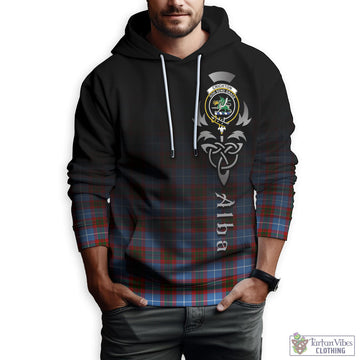 Crichton (Crighton) Tartan Hoodie Featuring Alba Gu Brath Family Crest Celtic Inspired Zip Hoodie - Tartan Vibes Clothing