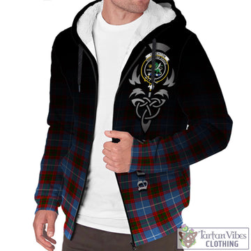 Crichton (Crighton) Tartan Sherpa Hoodie Featuring Alba Gu Brath Family Crest Celtic Inspired Unisex - Tartan Vibes Clothing