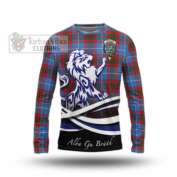 Crichton (Crighton) Tartan Long Sleeve T-Shirt with Alba Gu Brath Regal Lion Emblem Unisex - Tartan Vibes Clothing