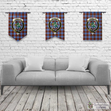 Crichton (Crighton) Tartan Gonfalon, Tartan Banner with Family Crest Rectangle - Tartan Vibes Clothing