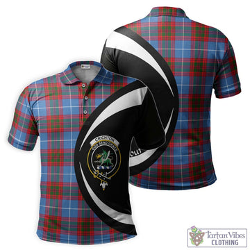 Crichton (Crighton) Tartan Men's Polo Shirt with Family Crest Circle Style Kid - Tartan Vibes Clothing