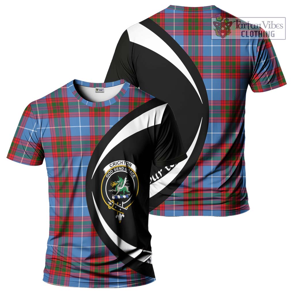 Crichton (Crighton) Tartan T-Shirt with Family Crest Circle Style Kid's Shirt - Tartan Vibes Clothing