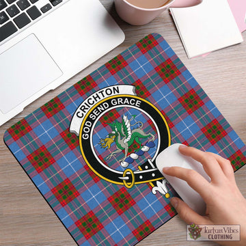 Crichton Tartan Mouse Pad with Family Crest