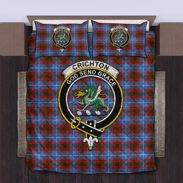 Crichton (Crighton) Tartan Quilt Bed Set with Family Crest King - Tartan Vibes Clothing