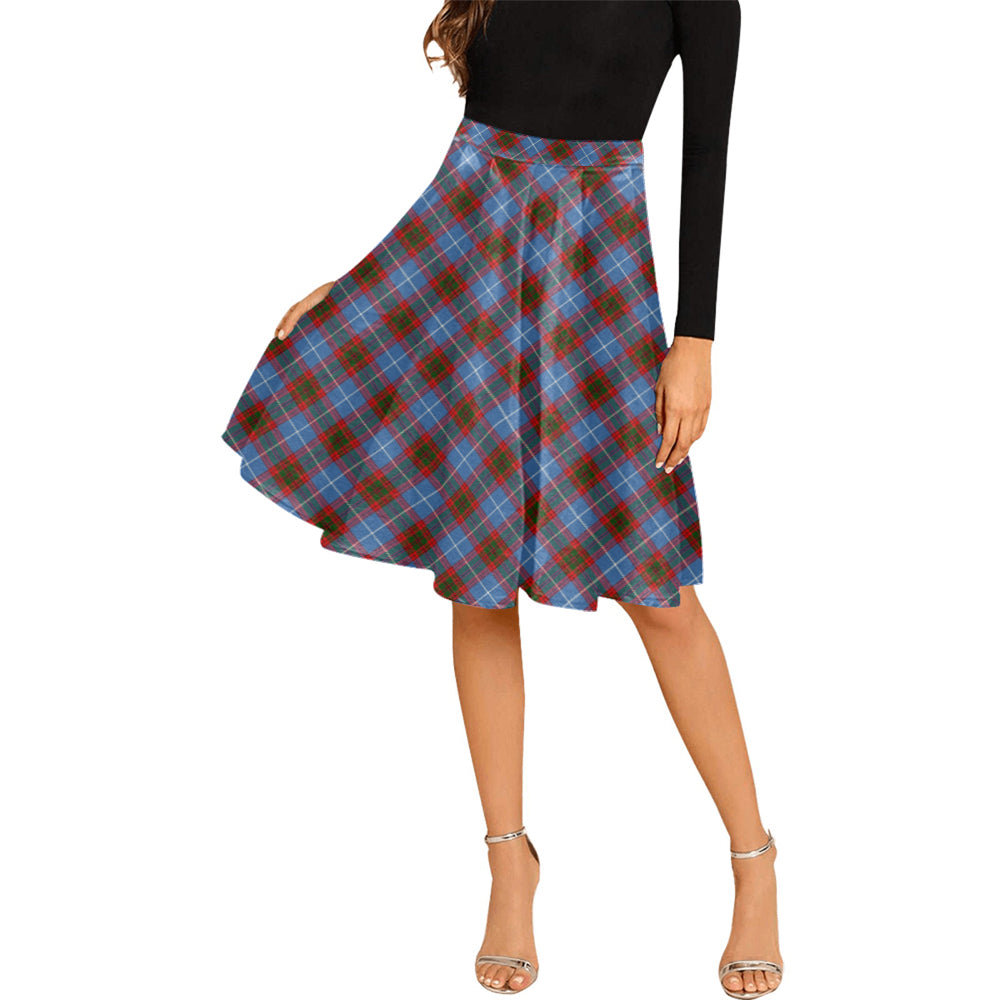 Crichton (Crighton) Tartan Melete Pleated Midi Skirt Cross Style Female - Tartan Vibes Clothing
