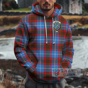 Crichton (Crighton) Tartan Cotton Hoodie with Family Crest Zip Hoodie - Tartan Vibes Clothing
