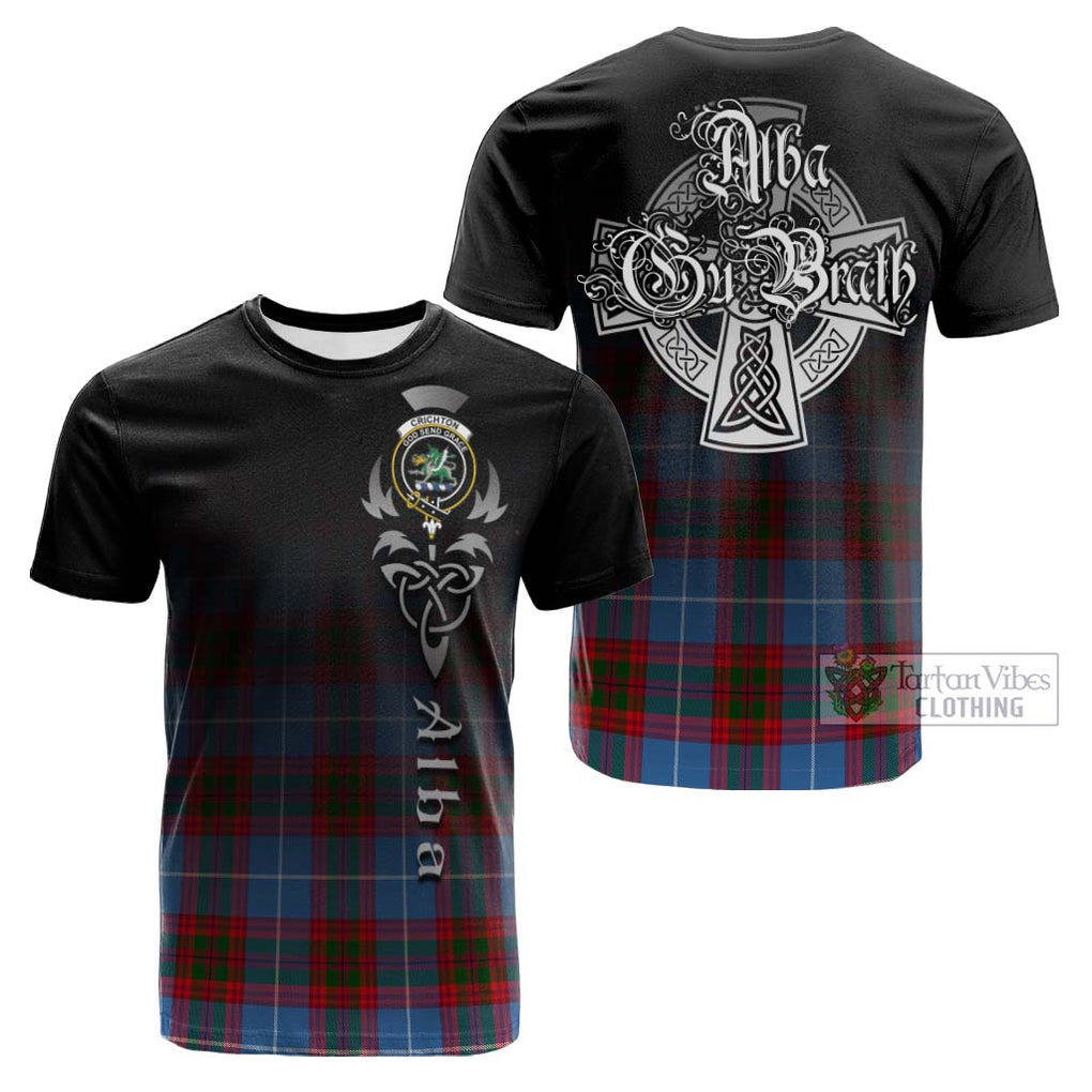 Crichton (Crighton) Tartan Cotton T-shirt Featuring Alba Gu Brath Family Crest Celtic Inspired Kid's Shirt - Tartan Vibes Clothing