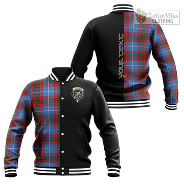 Crichton (Crighton) Tartan Baseball Jacket with Family Crest and Half Of Me Style Unisex - Tartan Vibes Clothing