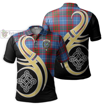 Crichton (Crighton) Tartan Polo Shirt with Family Crest and Celtic Symbol Style Kid - Tartan Vibes Clothing