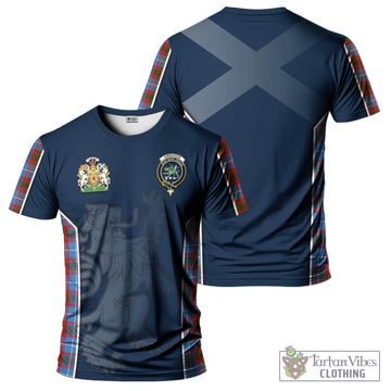 Crichton Tartan T-Shirt with Family Crest and Lion Rampant Vibes Sport Style