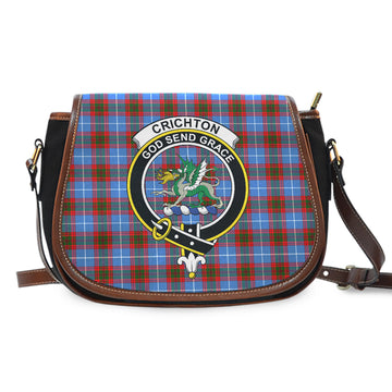 Crichton (Crighton) Tartan Saddle Bag with Family Crest - Tartan Vibes Clothing