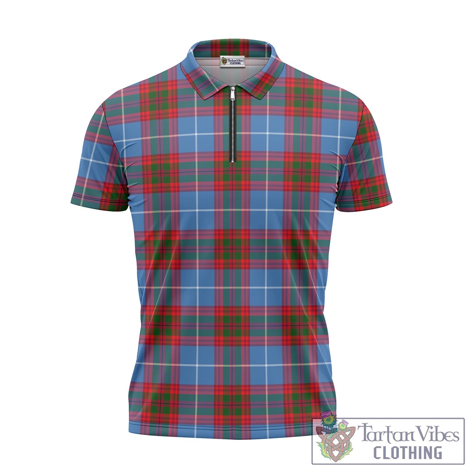 Crichton (Crighton) Tartan Zipper Polo Shirt - Tartan Vibes Clothing
