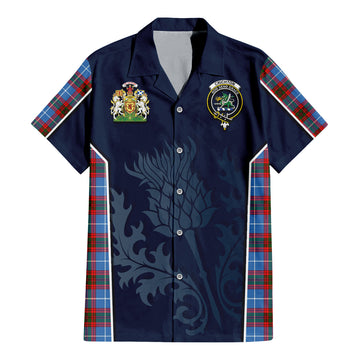 Crichton (Crighton) Tartan Hawaiian Shirt with Family Crest and Scottish Thistle Vibes Sport Style - Tartan Vibes Clothing