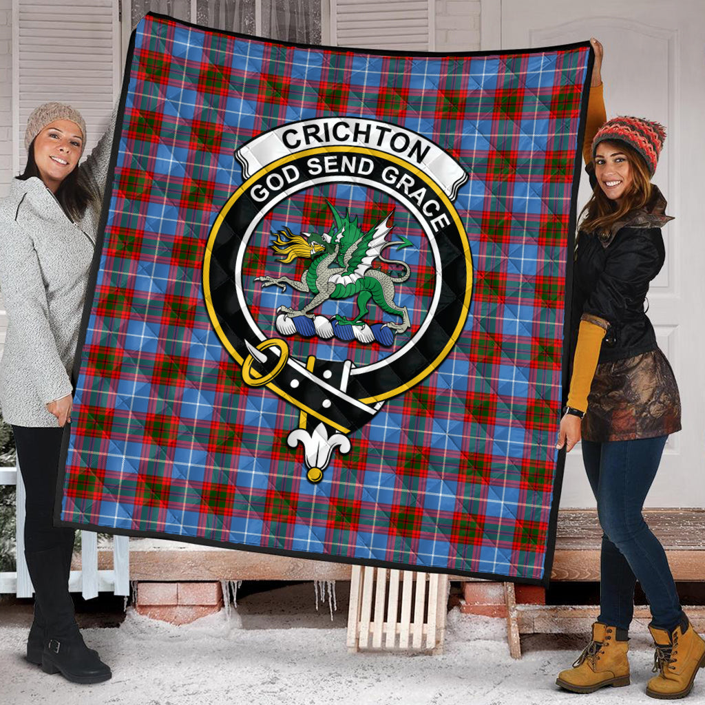 crichton-tartan-quilt-with-family-crest