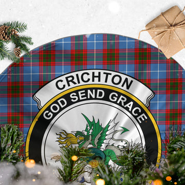Crichton (Crighton) Tartan Christmas Tree Skirt with Family Crest - Tartan Vibes Clothing