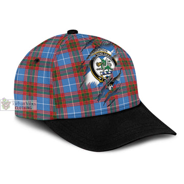 Crichton Tartan Classic Cap with Family Crest In Me Style