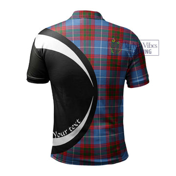 Crichton (Crighton) Tartan Men's Polo Shirt with Family Crest Circle Style - Tartan Vibes Clothing
