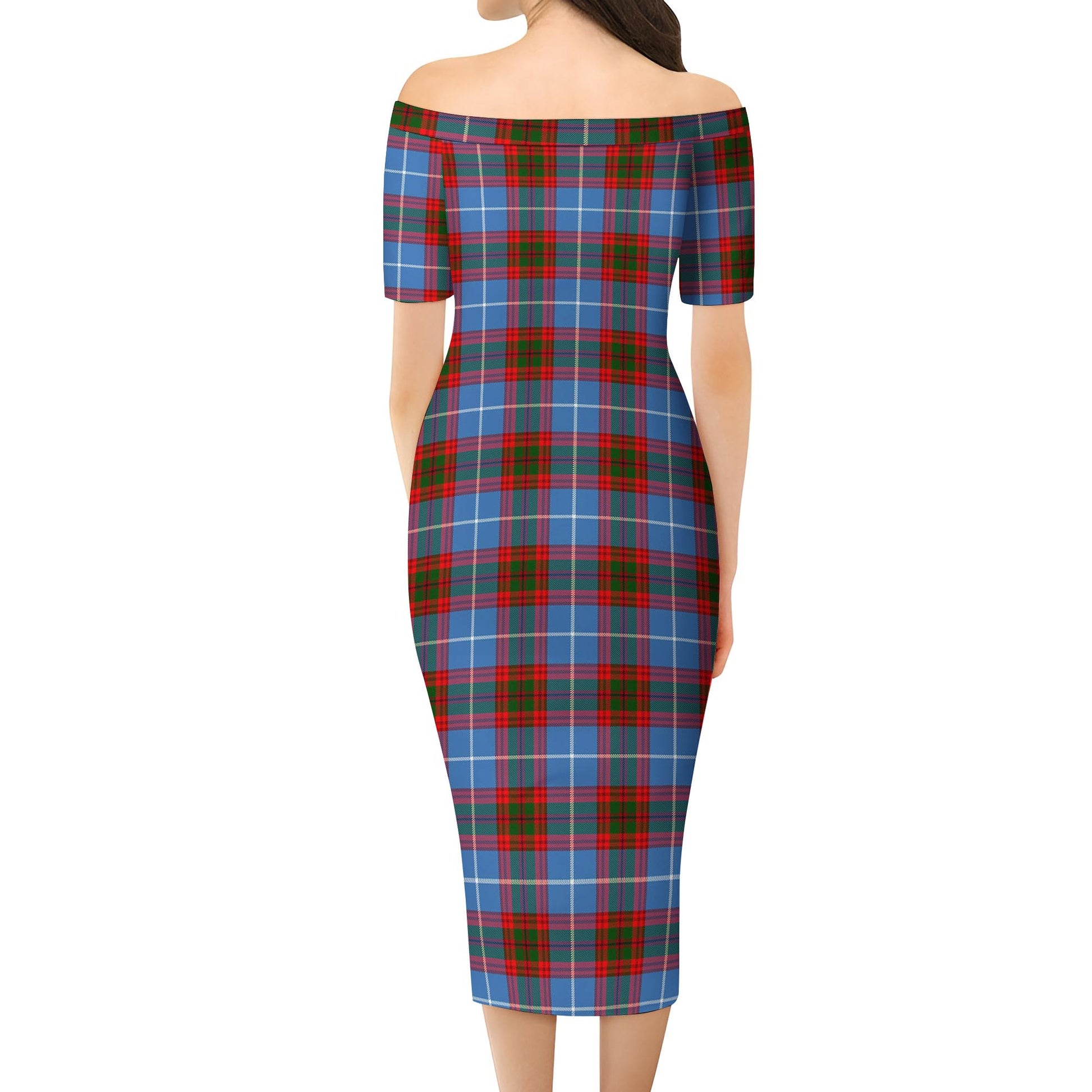 Crichton (Crighton) Tartan Off Shoulder Lady Dress - Tartan Vibes Clothing