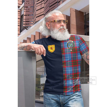 Crichton (Crighton) Tartan Cotton T-shirt Alba with Scottish Lion Royal Arm Half Style Men's Shirt - Tartan Vibes Clothing