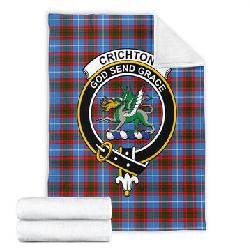 Crichton (Crighton) Tartan Blanket with Family Crest - Tartan Vibes Clothing